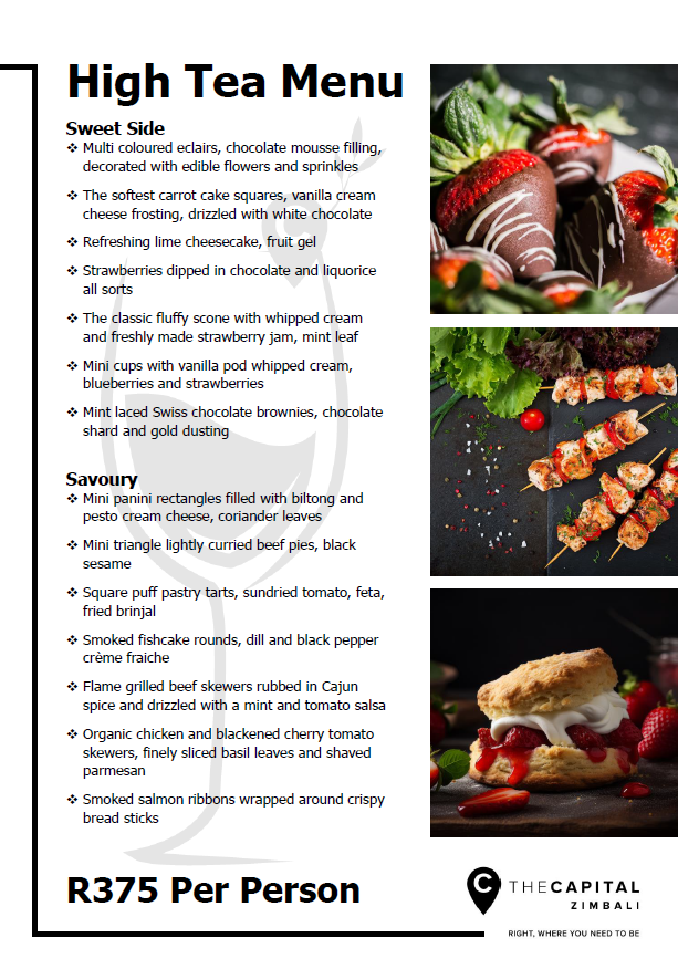 Capital 2024 High Tea Menu Capital 2024 High Tea Menu